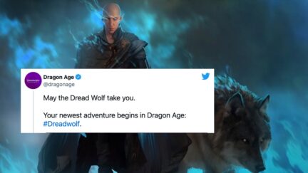 Dragon Age: Dreadwolf announcement on Twitter