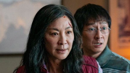 Michelle Yeoh and Ke Huy Quan in Everything Everywhere All at Once. Image: A24.