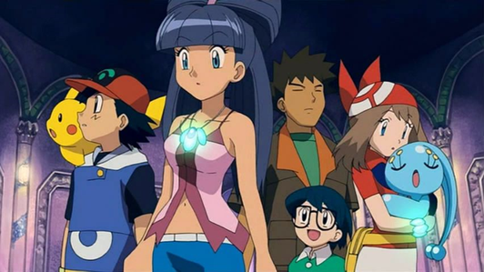 Ash and friends in Pokémon Ranger and the Temple of the Sea