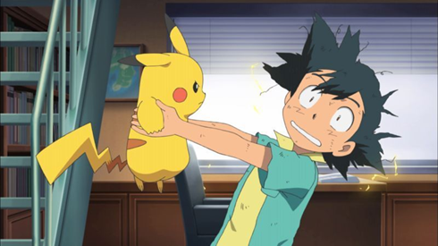 Pikachu has zapped Ash in Pokémon