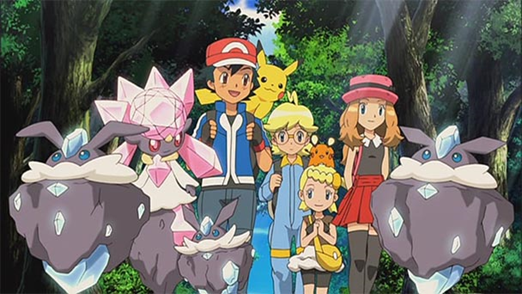 Ash and friends in Pokémon movie