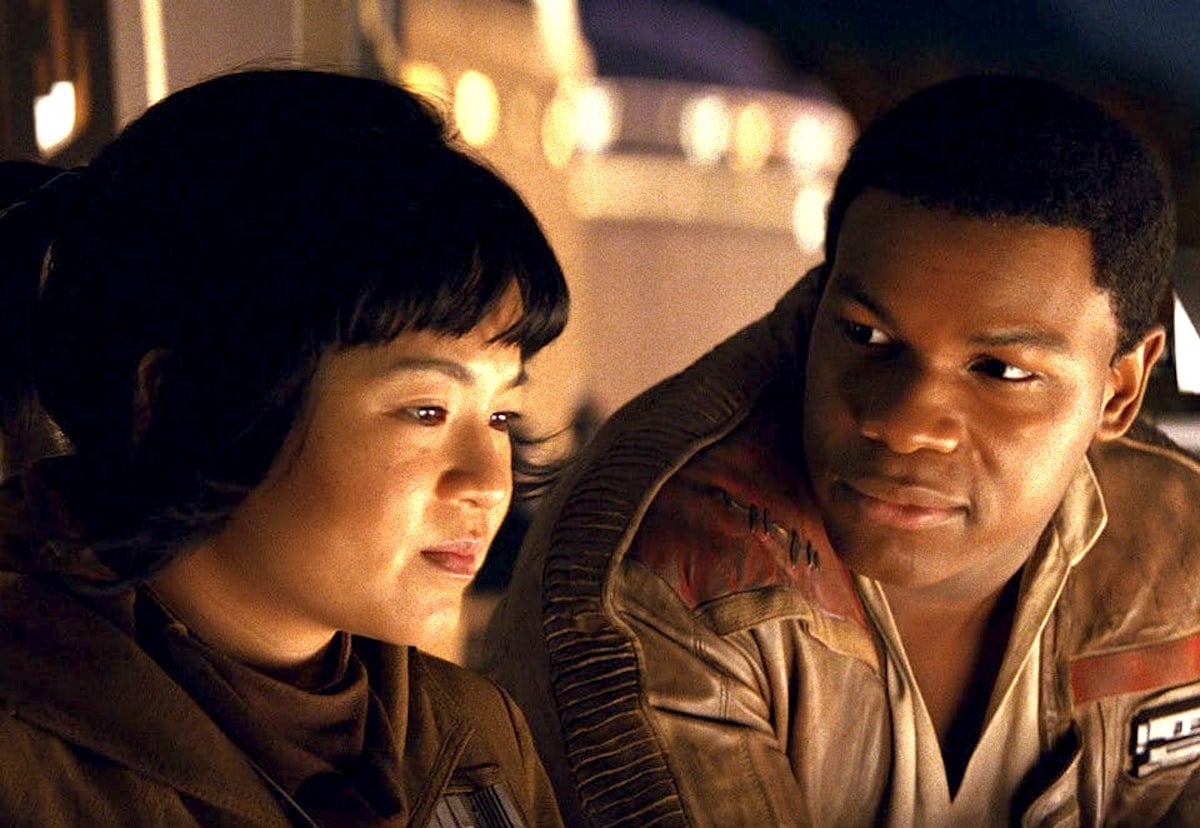 Rose and Finn talking about how much Canto Bight and rich people suck in Star Wars: The Last Jedi.