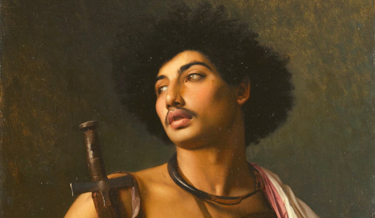 “A Bischari Warrior” (1872) by Jean-Léon Gérôme cropped because it was the book cover for If an Egyptian Cannot Speak English by Noor Naga. Image: Public Domain.
