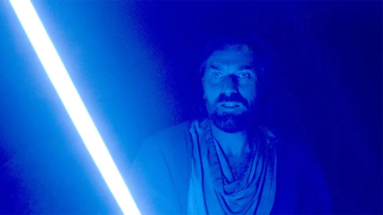 Obi-Wan with a Lightsaber in Obi-Wan Kenobi
