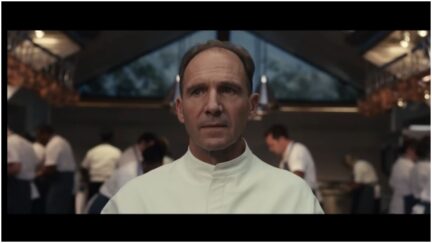 Ralph Fiennes is a serious chef in 'The Menu'.