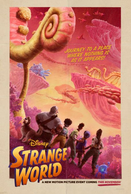 Strange World vintage looking poster unfolded. Image: Disney.