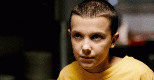 Eleven in stranger things gif