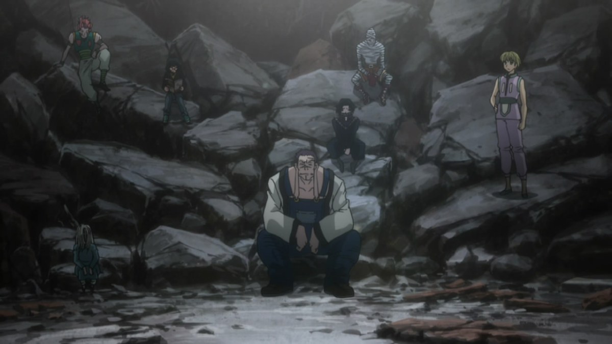 the phantom troupe (minus chrollo) in Hunter x Hunter