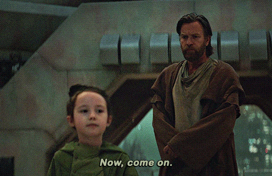 Leia walking away from Obi-Wan in 'Obi-Wan Kenobi' gif