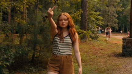 ziggy giving the middle finger in Fear Street Part Two: 1979