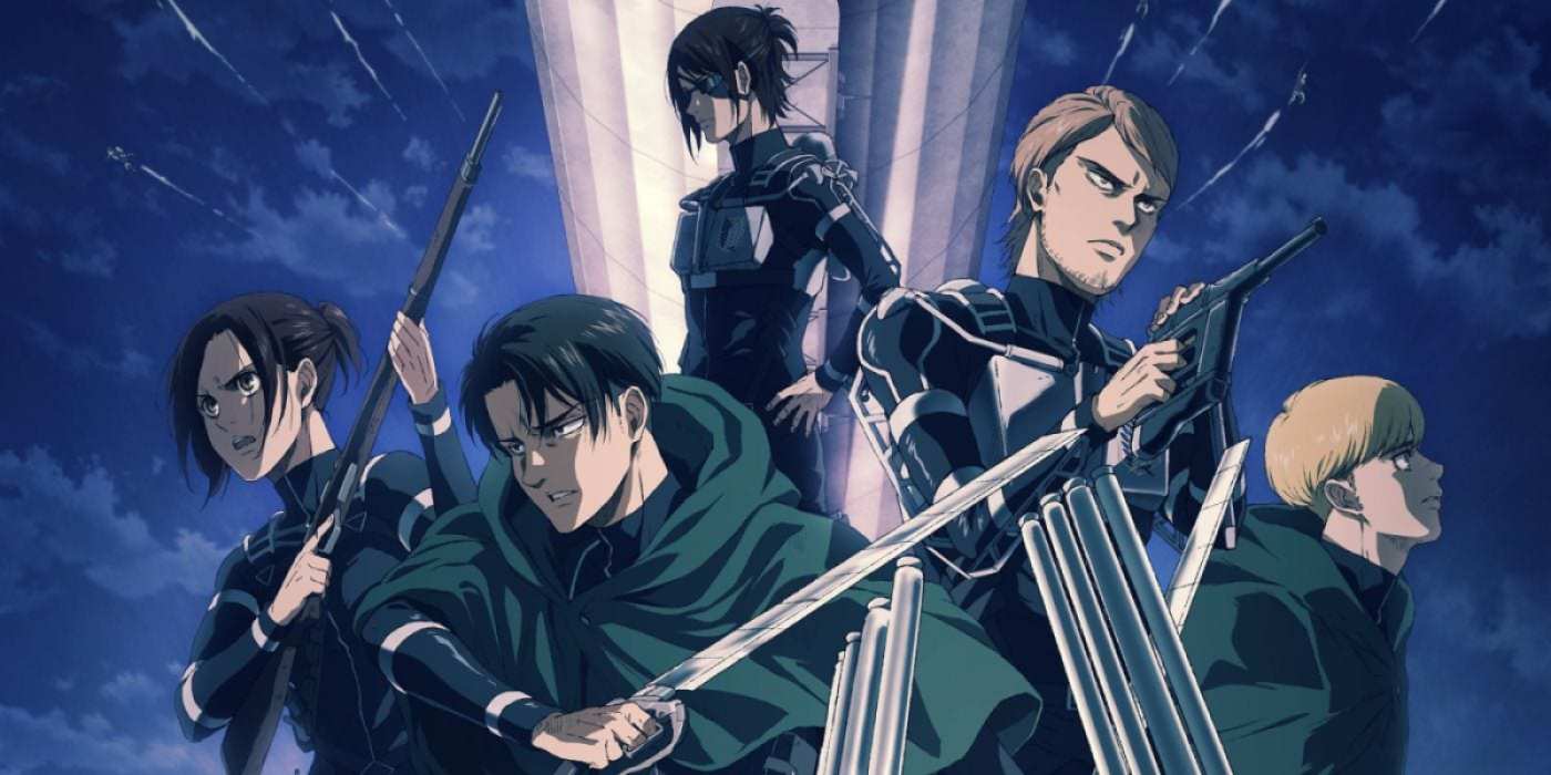 The main characters from the anime Attack on Titan