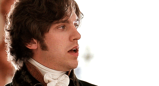 A gif of Dan Stevens as Edward Ferrars looking dumbfounded and so perfectly in character