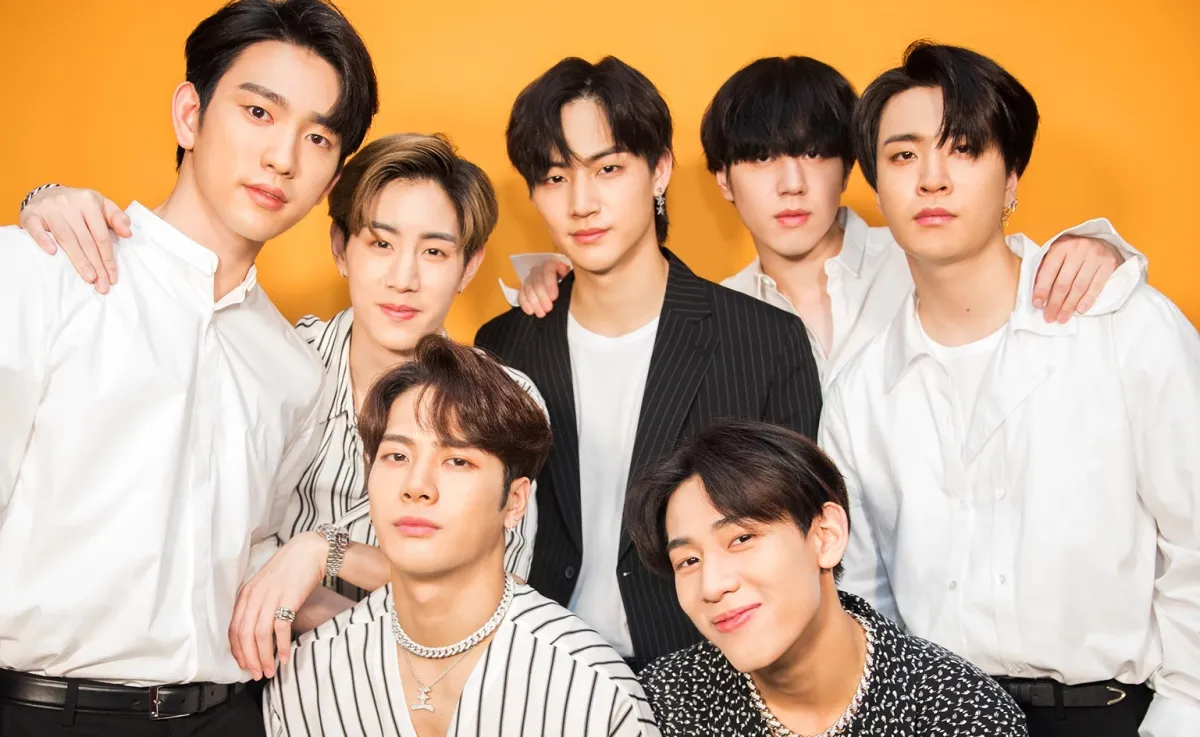 A picture of the seven members of K-Pop boy group GOT7