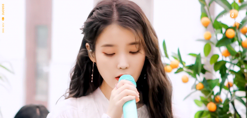 K-Pop soloist IU performing her single "Eight"
