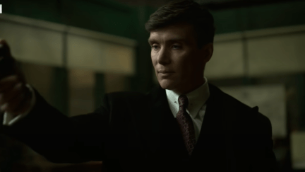 Cillian Murphy as Tommy Shelby on the final season of Peaky Blinders