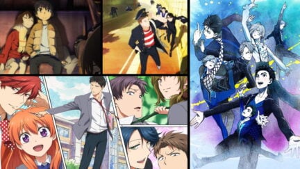 A collage of anime series like Yuri on Ice that are less that 13 episodes