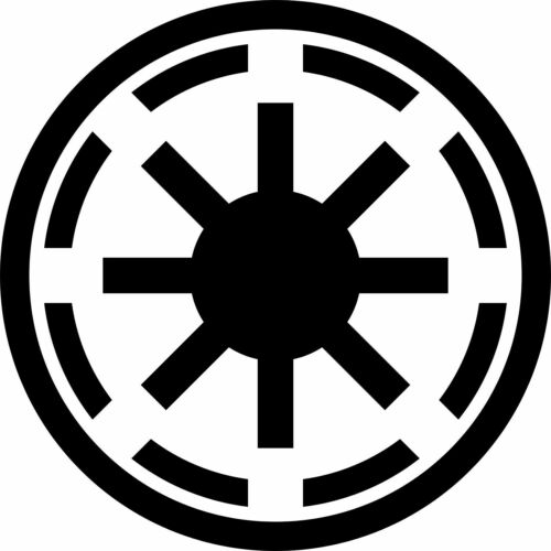 A picture of the symbol for the Galactic Republic at the time of the Star Wars Prequel Trilogy