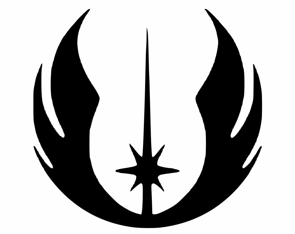 A picture of the crest of the Jedi Order in Star Wars