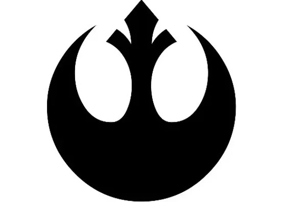 A picture of the Alliance Starbird, the symbol of the Rebel Alliance in Star Wars