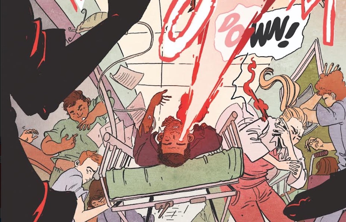 Panel from CRASHING comic book series