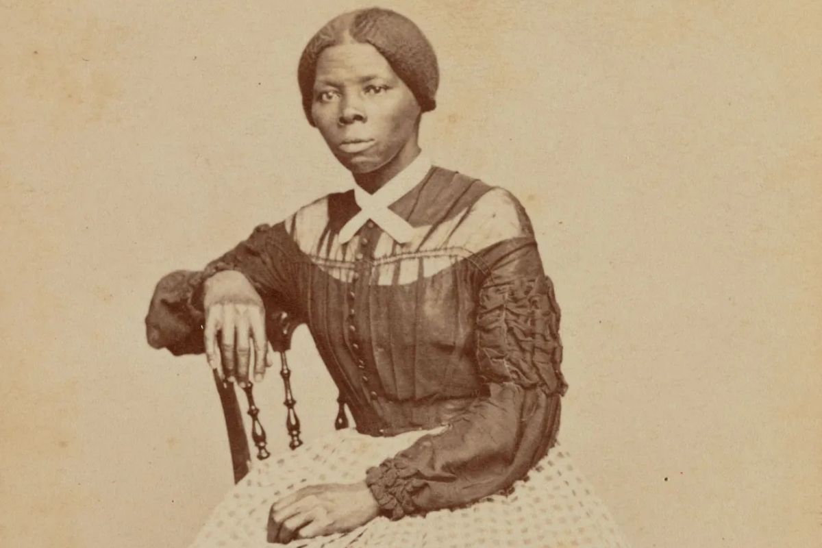 Harriet Tubman sitting in a chair. Image: Library of Congress.