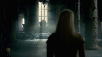 A woman approaches the Iron Throne in 'House of the Dragon'