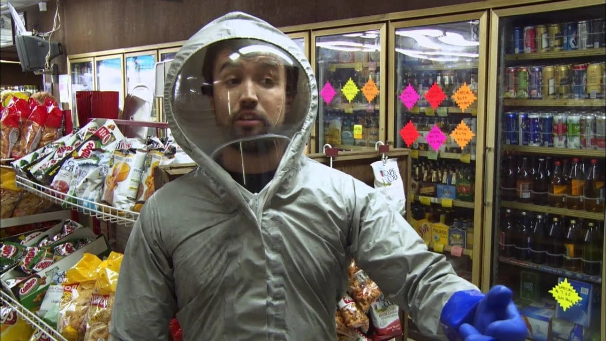 Mac in it's always sunny in a space suit