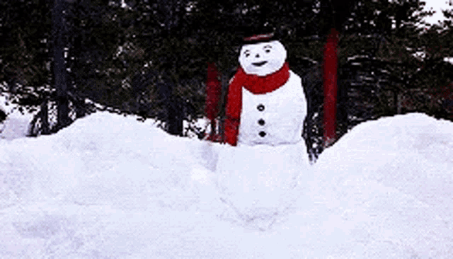 Michael Keaton as a snowman in Jack Frost