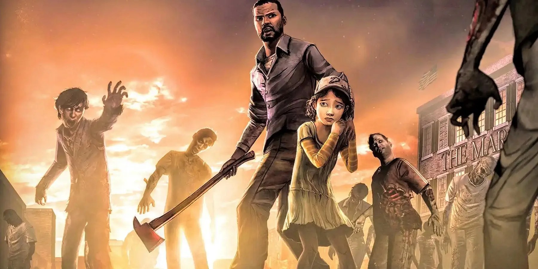 lee and clementine in The Walking Dead: Season 1 game