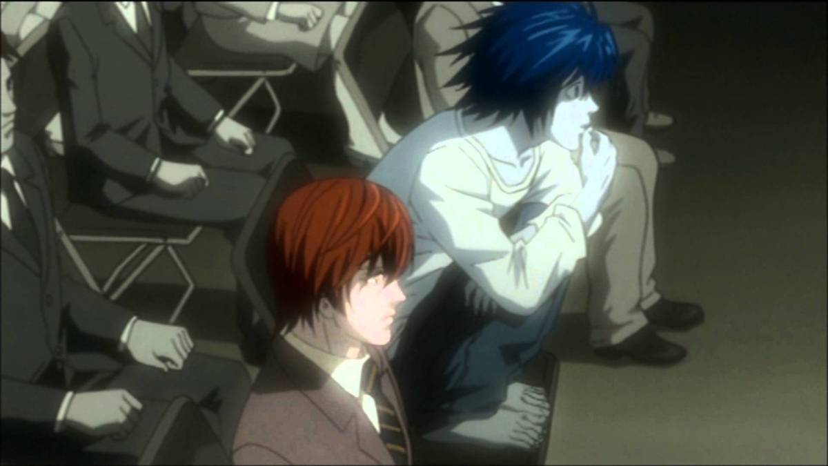light and l in Death Note ep 9
