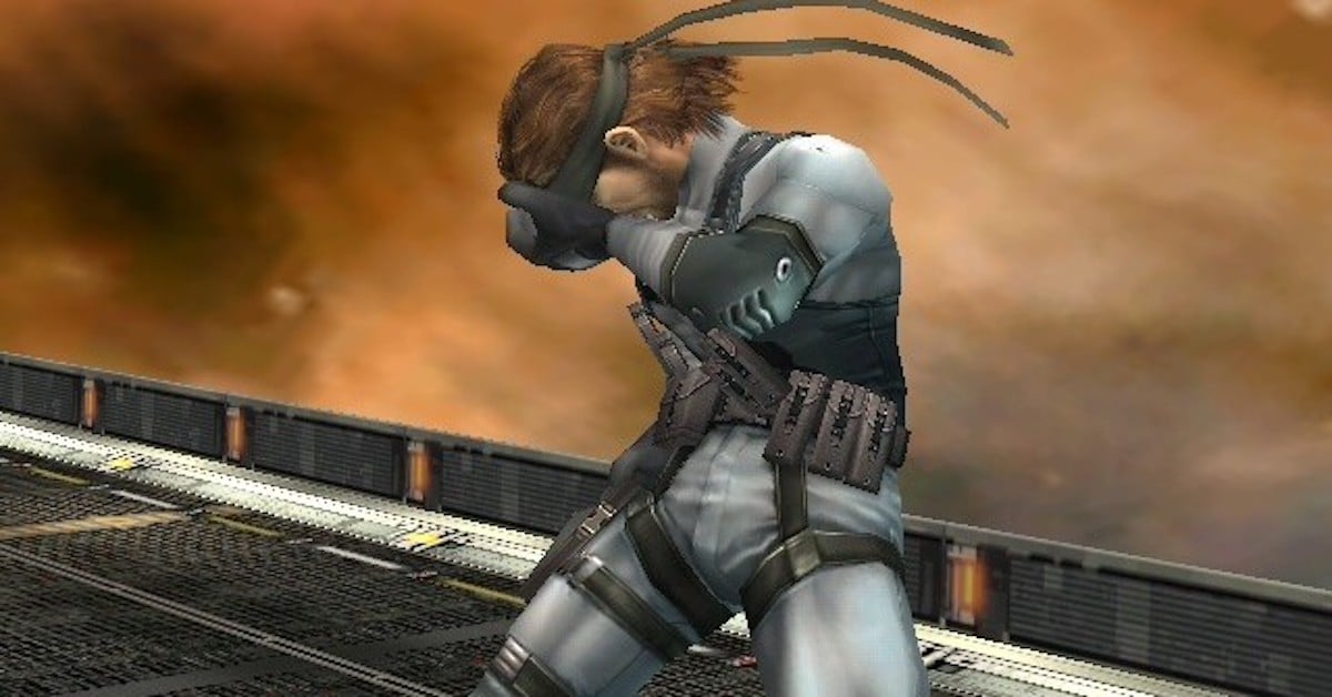 Solid Snake facepalming in Smash Bros.