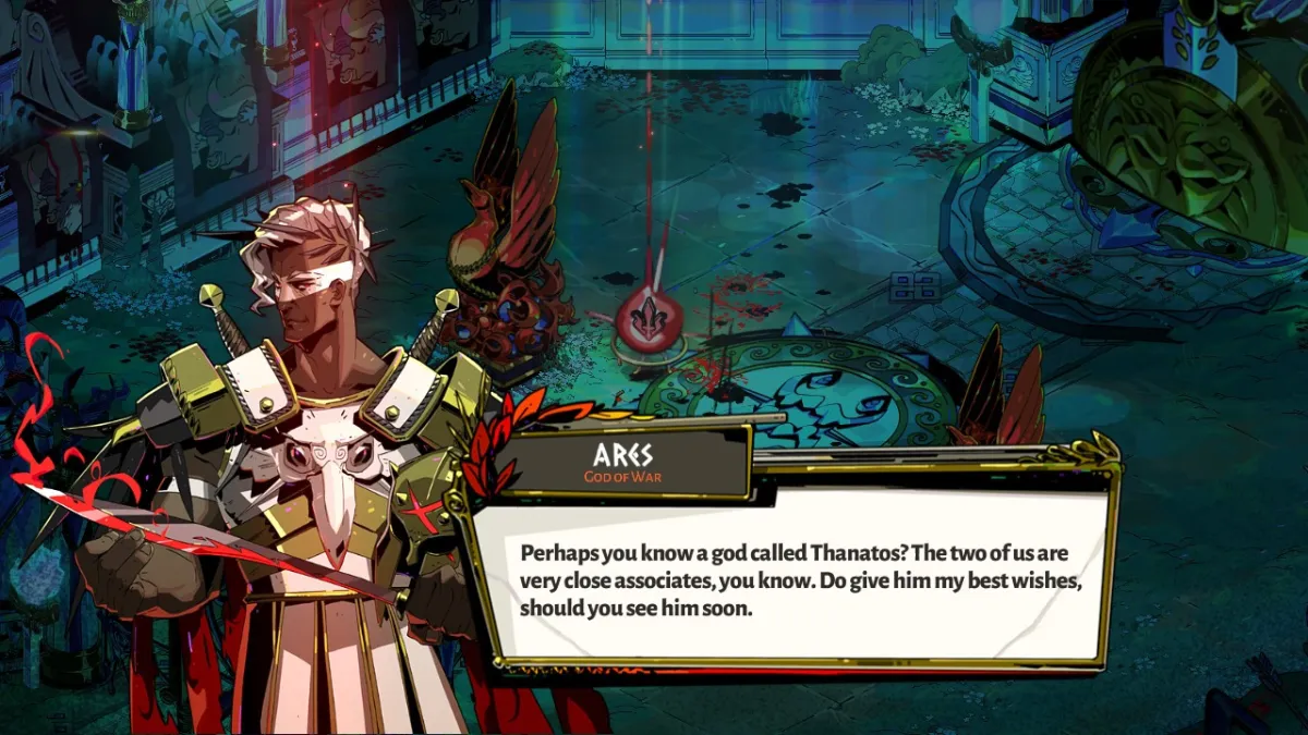 Ares talking about Thanatos