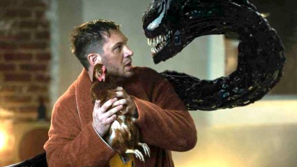 Tom Hardy stars as Eddie Brock/Venom in Columbia Pictures' VENOM: LET THERE BE CARNAGE.