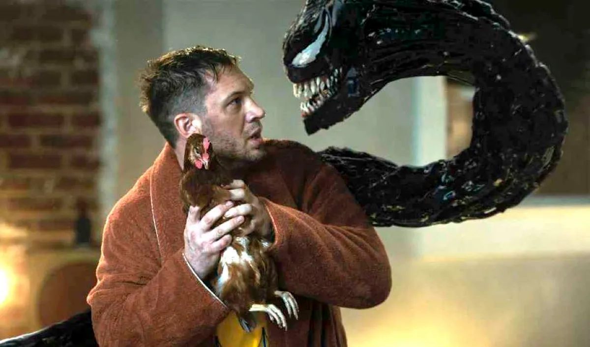 Tom Hardy stars as Eddie Brock/Venom in Columbia Pictures' VENOM: LET THERE BE CARNAGE.