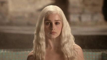 Daenerys Targaryen in the pilot of Game of Thrones