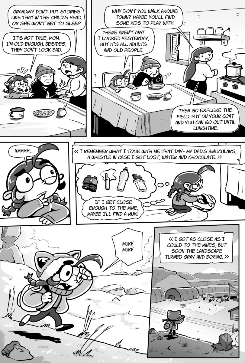 Page one of The Muki's Deal created by Rick Lazo from The Lizard Prince & Others South American Stories. Image: Iron Circus Comics.