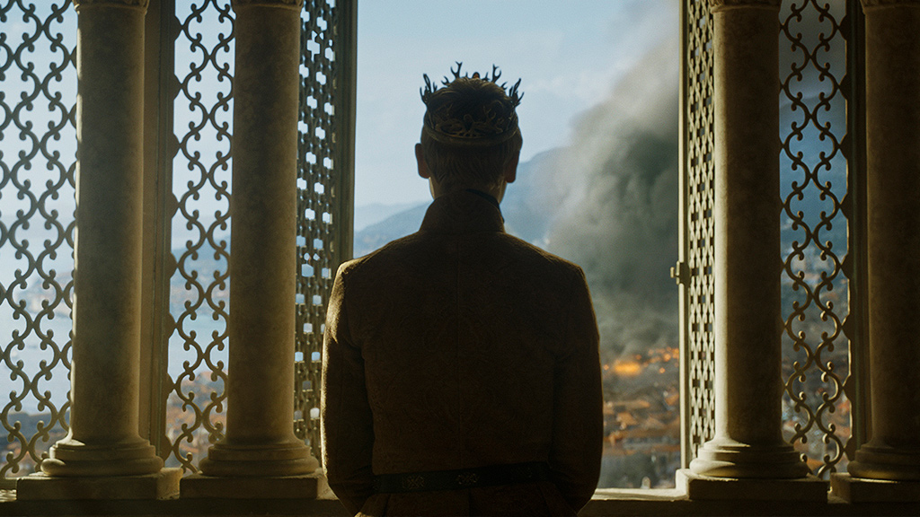 A picture of King Tommen Baratheon in Game of Thrones before he jumps to his death from one of the Red Keep's windows