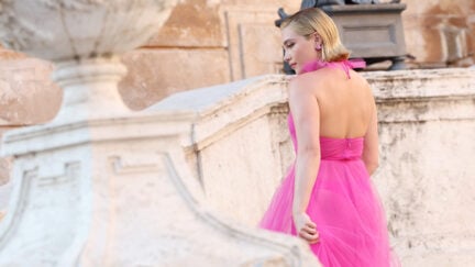 Florence Pugh in a gorgeous pink dress