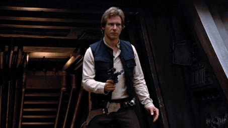 Han Solo being his usual self in Return of the Jedi
