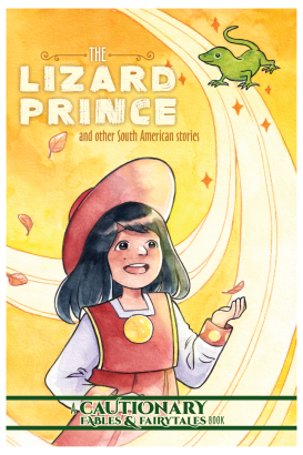 Excited little child in watercolor drawing from The Lizard Prince & Others South American Stories. Image: Iron Circus Comics & Daniela López.