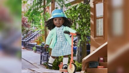 Claudie (doll) on her scooter. Image: American Girl.