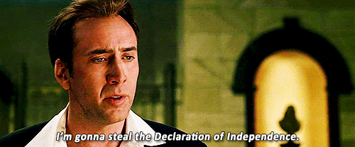Nic Cage in National Treasure