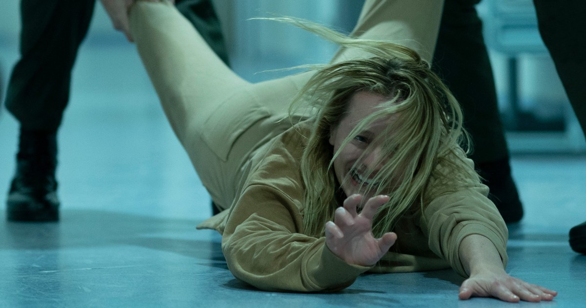 cecilia trying to get away in The Invisible Man