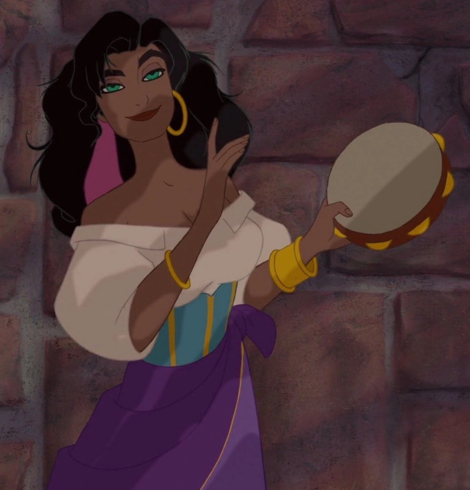 Esmerelda with a tambourine looking fine AF in The Hunchback of Notre Dame