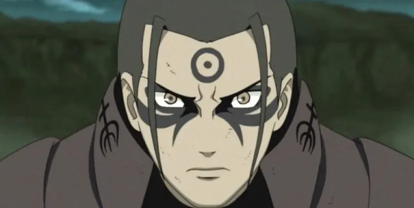 Hashirama Senju wearing makeup and looking like he's gonna hurt someone in 'Naruto'