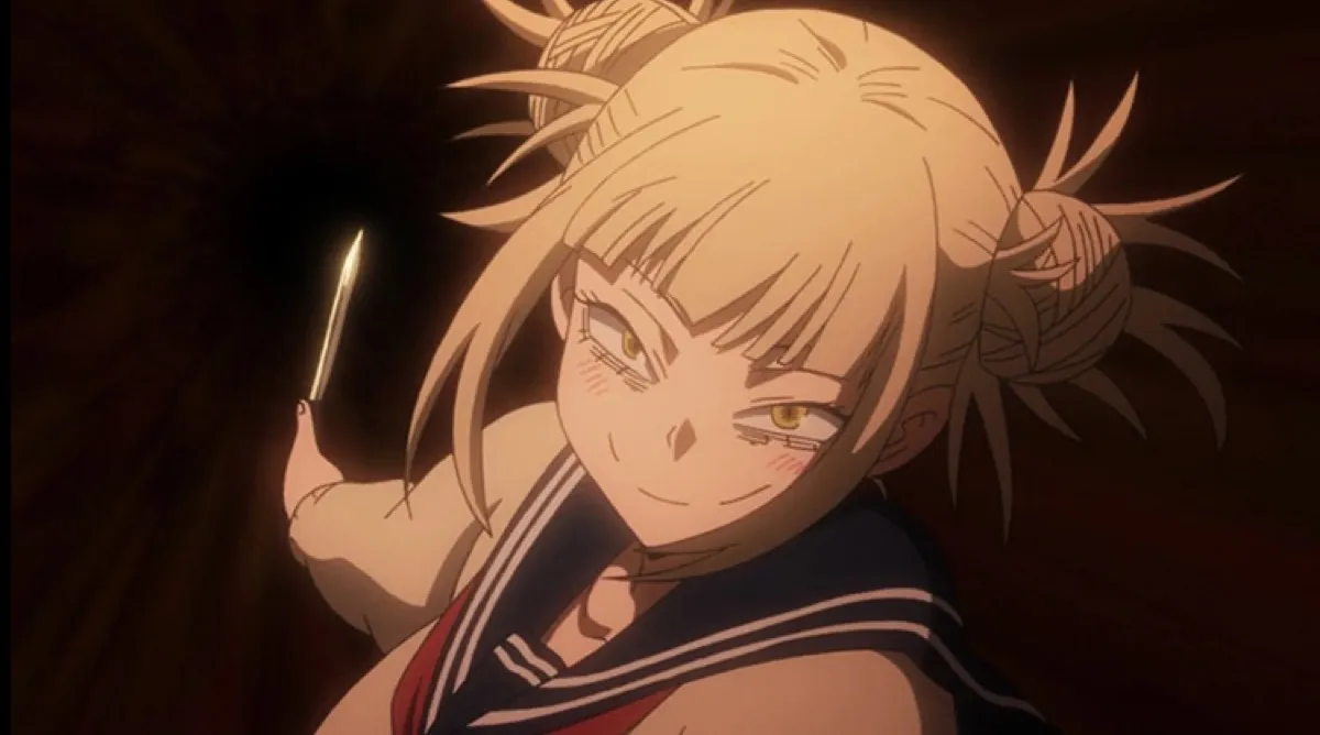 Himiko Toga gives her vest best creepy smile in "My Hero Academia"