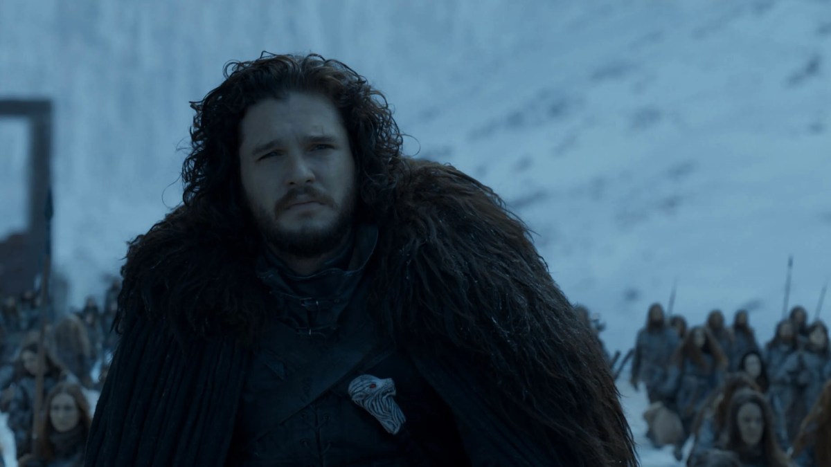 jon snow being broody in Game of Thrones