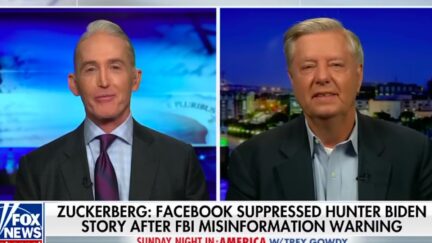Trey Gowdy and Lindsey Graham speak in split screen on a Fox News show.