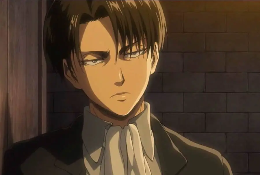 Levi from Attack On Titan looking perturbed 