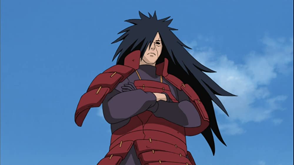 Madara standing with arms folded in 